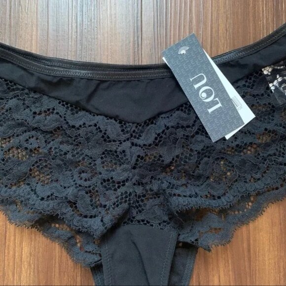 Black Sheer Lace Hipster Panty NWT - Size Small - Lou Paris - Picture 2 of 7